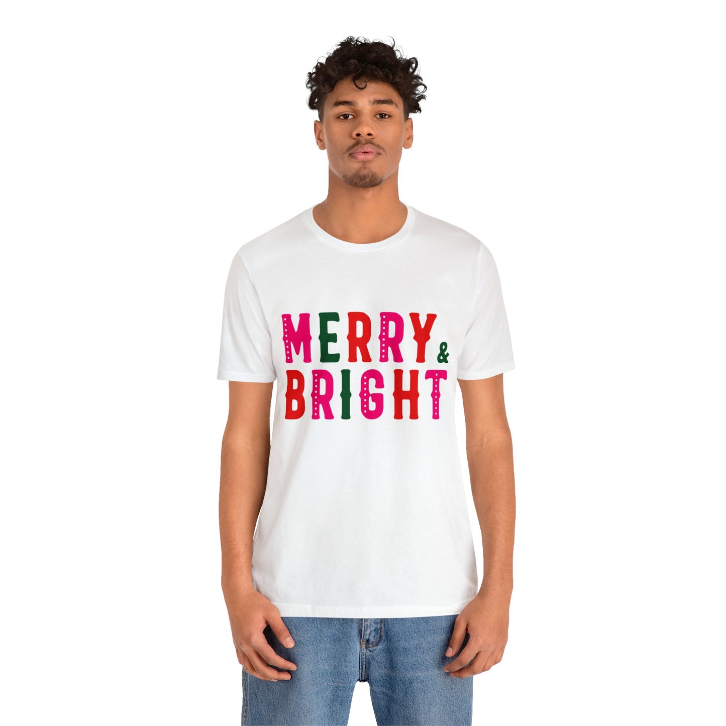 Merry & Bright Unisex Jersey Short Sleeve Tee