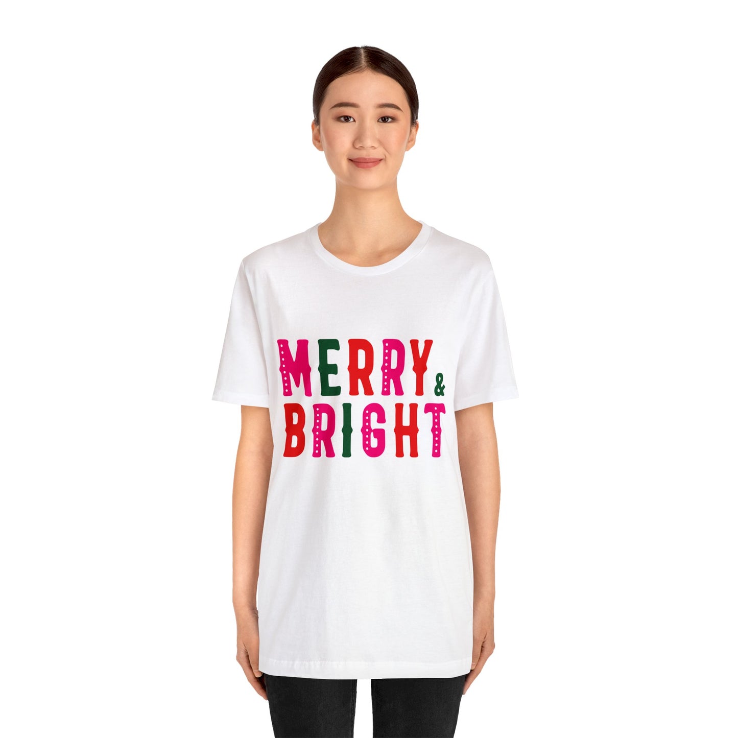 Merry & Bright Unisex Jersey Short Sleeve Tee