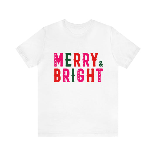 Merry & Bright Unisex Jersey Short Sleeve Tee