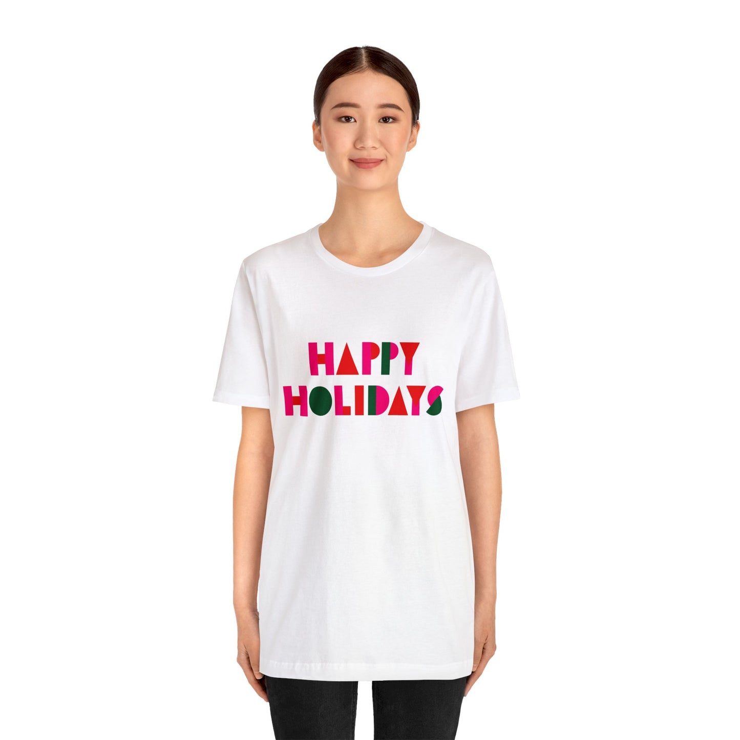 Happy Holidays Unisex Jersey Short Sleeve Tee