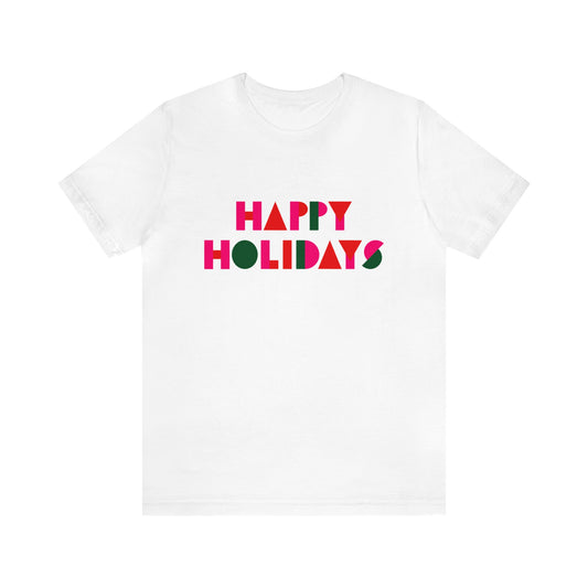 Happy Holidays Unisex Jersey Short Sleeve Tee